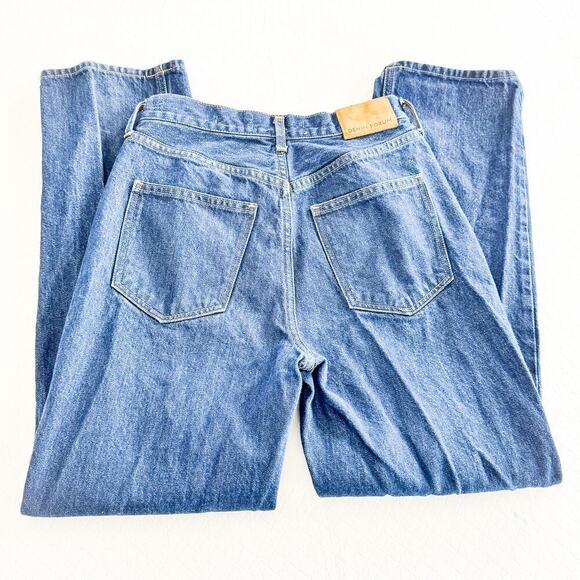 Denim Forum Aritizia The Joni High Rise Loose Button Dark Wash Denim 29L Size 25 - Picture 5 of 8